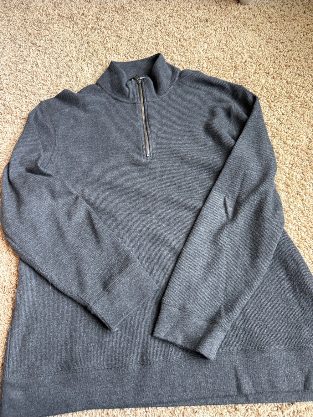 Men's Charcoal quarter-Zip Pullover